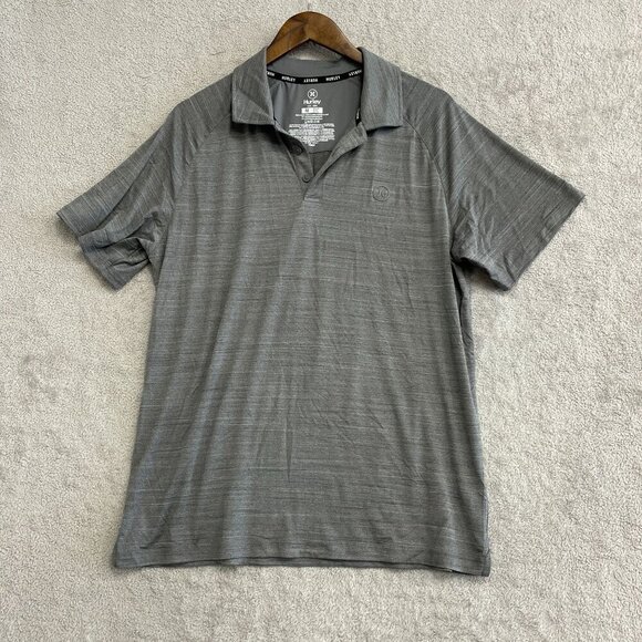 NEW Hurley Men's M Performance Stretch Polo Golf Shirt Gray UPF 30 - Picture 2 of 8